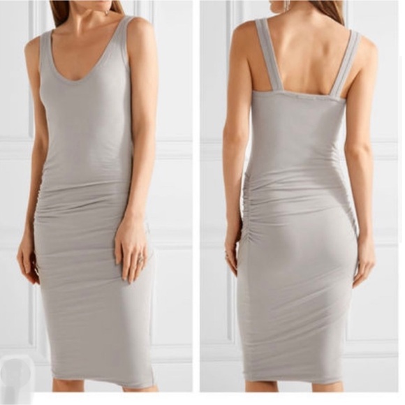 James Perse fitted ruched midi dress size 3 white - Picture 9 of 9